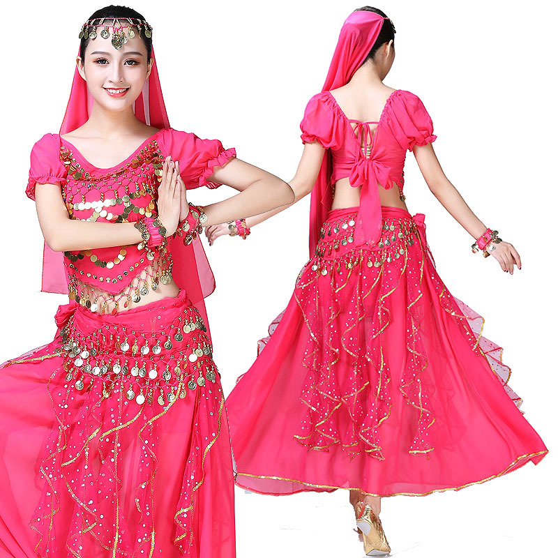 CHICTRY Ensemble Danse Orientale 2PCS - Costume Danse Du Ventre Femme Avec Haut Et Pantalon