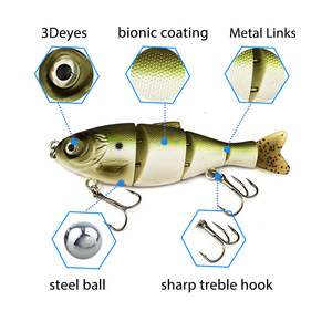 Nouvelle Leurre Articulée 140mm 37.7g, Leurre Dur avec Queue Souple, Leurres de Pêche en Mer pour Bateau, Leurres OEM, Leurres Nageurs - Product Image 2