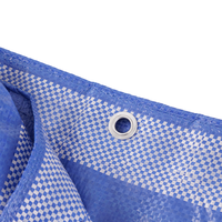 Tissu tissé imperméable de qualité supérieure, bleu foncé à rayures blanches, pour la couverture de tentes de transport et les bâches