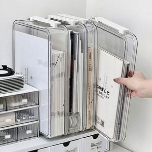 Organizador de Archivos de Plástico Transparente A4 - Caja de Almacenamiento de Documentos de Escritorio para Clasificar Papeles y Exámenes - Product Image 1