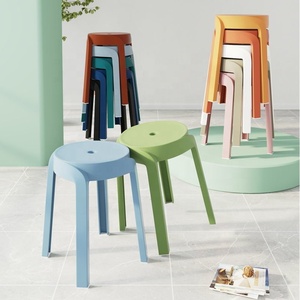 Nhà Máy Bán Hàng Trực Tiếp Đơn Giản Đồ Nội Thất Bắc Âu Ăn Sáng Thanh Phân Nhựa Stackable Phân Cho Nhà Bếp - Product Image 3