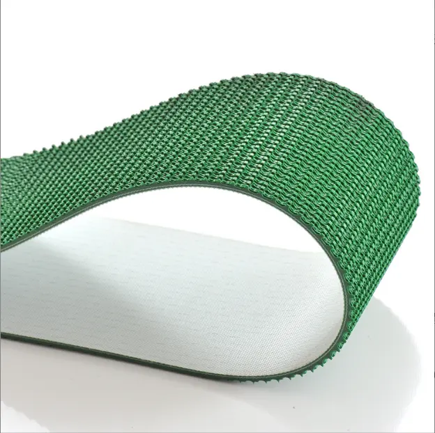 China fabricante circular borracha baixa ruído liso caminhada correia correia correia transportadora 2mm/verde/brilhante