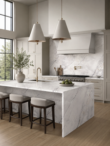 UNION STONE - Losa Grande de Cuarzo Artificial con Vetas Grises Árticas, Ecológica, Anticontaminación, Impermeable, Diseño Moderno para Paredes y Pisos de Cocina - Product Image 2