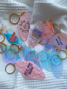 <span class=keywords><strong>No</strong></span> pienses dos veces que está bien, llavero de estilo Retro Motel, llavero de Hotel de habitación acrílico personalizado - Product Image 6