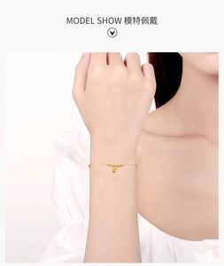 Xinfly Fine Jewelry Little Girl Fashion 18k Gold Simple <b>Bracelet</b> and Necklace <b>Set</b> for Woman - Product Image 3