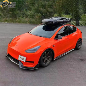 Pour Tesla modèle 3 modèle Y Kit de carrosserie en Fiber de carbone Style ADR becquet de lèvre avant diffuseur arrière jupes latérales Kit de carrosserie de <span class=keywords><strong>voiture</strong></span> Aero - Product Image 2