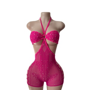 Top Halter/Sin Tirantes Convertible para Mujer, Mono Sexy para Club Nocturno, Ropa de Baile Exótica, Atuendos de Stripper - Product Image 5