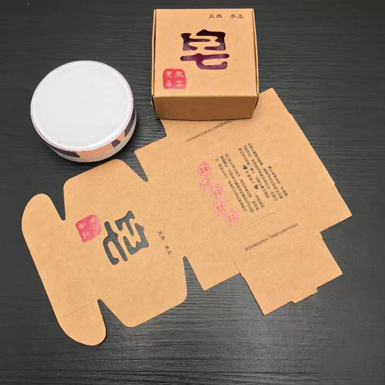 custom design printed kraft paper round soap rose flower gift packaging box with clear window