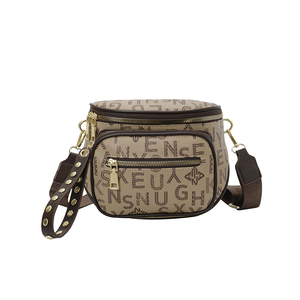 Bolso de Mujer de PU con Diseño Geométrico Vintage, Estilo 2026, Detalle de Remaches, Cierre de Cremallera, Poliéster, Diseño de Lujo - Product Image 2