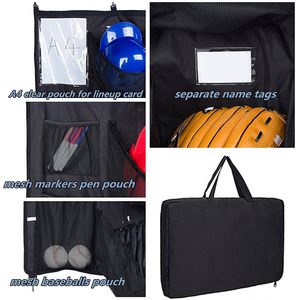 12 Player Dugout Organizer <b>Storage</b> Hanging Baseball Helmet Bag to Organize Baseball Equipment Including Helmets Gloves - Product Image 4