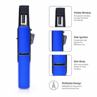 Briquet torche portable YIZHENG à flamme réglable, coupe-vent, rechargeable au gaz butane, pour barbecue, cuisine et randonnée en extérieur