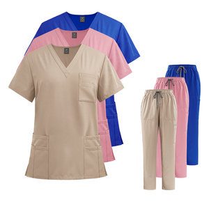 NiaaHinn - Conjunto de Uniformes Médicos Unisex al por Mayor, Uniformes de Enfermería Personalizados, Tela de Lana Peinada para Hospital, Clínica, Spa, Salón, Servicio OEM - Product Image 1