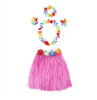 Ensemble de 5 articles de fête en plastique en gros pour femmes adultes, Halloween, Nouvel An, Ramadan, costumes de danse de remise de diplôme, herbe hawaïenne