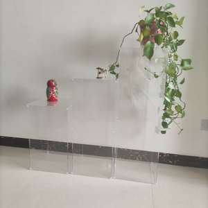 New Vuông Pha Lê Acrylic Cưới Vuông Cột Bảng Trung Tâm Bánh Khung Hoa Đứng Flower Road Leader - Product Image 6