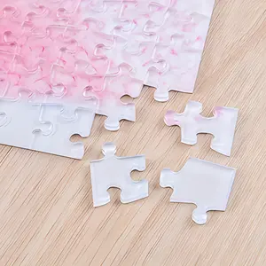 Usine Personnalisé Laser Cut Acrylique Jigsaw Puzzle Avec Sérigraphie Impression Personnalisée Coloré Paysage Vagues Jigsaw Puzzle
