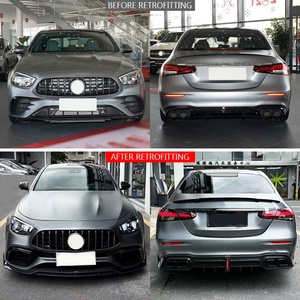 Modificación y Mejora de Automóviles 2021-2023, Alerón Delantero y Trasero de Fibra de Carbono E63 para Benz - Product Image 2