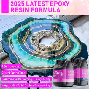 Kit de Resina Epoxi Cristal Transparente 1:1, 36 oz de Resina + 36 oz de Endurecedor, Nueva Fórmula Antiamarilleo, Fuerte y sin Burbujas para Manualidades con Resina - Product Image 3