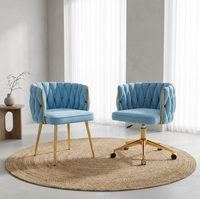 Table de manucure moderne de luxe haut de gamme, ensemble de 2 chaises en velours rose, plateau en marbre, bureau à ongles pour salon de beauté professionnel, mobilier de spa