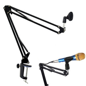 Adjustable Microphone Table <b>Stand</b> With Arm Clamp Mount For <b>Desktop</b> Use - Product Image 1