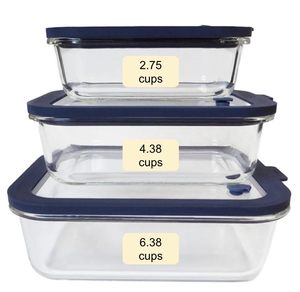 Durable Airtight <b>Lunch</b> Bento <b>Box</b> Safe Lightweight Tempered Glass Food Storage Container Silicone Meal Prep Meal Prep Storage - Product Image 2