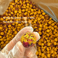Boule de Thé Fleurie Rose Osmanthus | Infusion Artisanale du Yunnan de Pétales de Roses Rouges Soin de la Peau Fleur Artisanale qui Éclose Zéro Caféine Conditionnement en Vrac