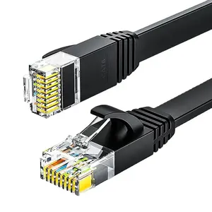 Produsen Super ramping Cat6A UTP 32AWG RJ45 kabel Patch Ethernet 4-pasang inti PVC kabel Lan kabel komunikasi
