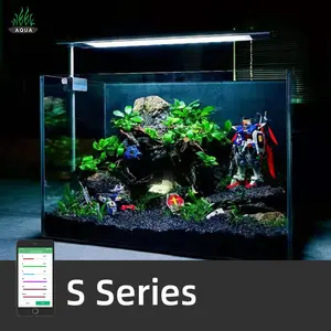 Hot Sales WEEK AQUA J series Intelligent control timing dimming RGB UV full spectrum led aquarium plant light for fish tank