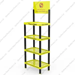 Heavy Duty HIPS plastic shelves for garage walmart standing shelves pop display for supermarket pvc banner display stand