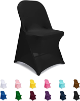 Wholesale White Spandex Folding Chair Seat Cover for Event Wedding Folding Chair Cover