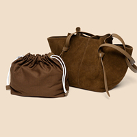 Sac fourre-tout vintage en cuir véritable suédé souple, fabriqué en usine depuis 18 ans, sac à main pour femme avec sangles décoratives