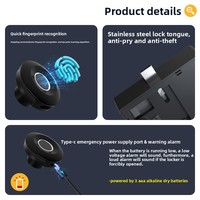 Serrure de porte de placard en aluminium à empreinte digitale, support de carte mémoire pour poignée sans contact à détection d'empreintes digitales, antivol automatique