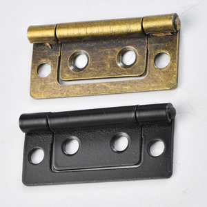 Charnière de meuble 51x24mm en fer à montage en surface, bronze antique noir, durable, style traditionnel pour meubles - Product Image 1