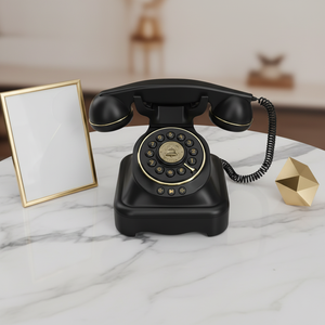 Combiné téléphonique de bureau <span class=keywords><strong>Bluetooth</strong></span> pour <span class=keywords><strong>téléphone</strong></span> portable, <span class=keywords><strong>téléphone</strong></span> filaire rétro avec assistant vocal, <span class=keywords><strong>téléphone</strong></span> <span class=keywords><strong>fixe</strong></span> de style antique pour le bureau - Product Image 3