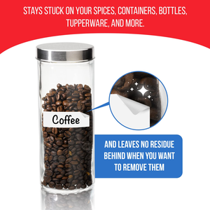 สติกเกอร์ติดขวดแบบกันน้ำสำหรับเก็บอาหาร ป้ายติดขวดแบบเขียนได้ สั่งทำโลโก้ได้ ป้ายติดขวดกันน้ำสำหรับครัว ป้ายติดขวดกันน้ำมัน - Product Image 5