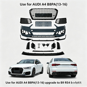 Kit carrosserie, pare-chocs avant, diffuseur arrière, mise à niveau du style ancien vers le nouveau pour <span class=keywords><strong>Audi</strong></span> A4 <span class=keywords><strong>S4</strong></span>, mise à niveau RS4 2013-2015 vers 2016-2018 - Product Image 1