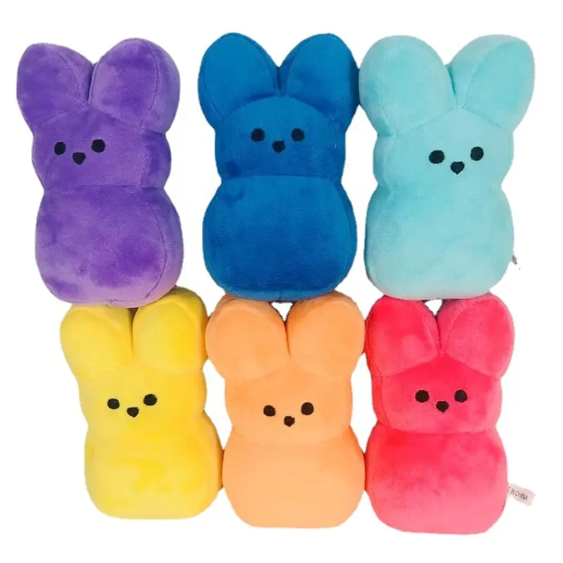 2024 Hot Selling Wholesale Easter Peeps Bunny 15Cm Hoge Kwaliteit Zachte Groothandel Pluche Peeps Konijn Speelgoed