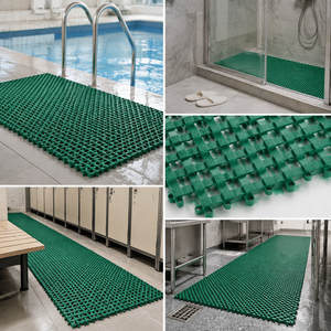 Tappetino Antiscivolo a Incastro 30x30x1.0cm con Motivo a Croce, Piastrella Modulare <span class=keywords><strong>Drenante</strong></span> per Piscina, Doccia, Balcone, Uso Esterno - Product Image 2