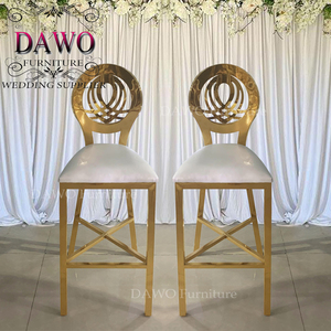 <strong>High</strong> Hollow Round <strong>Back</strong> Stainless Steel <strong>bar</strong> <strong>Stools</strong> Made in China - Product Image 4