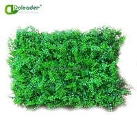 Doleader Home Garden Decor Faux Gazon Synthétique et Fleur Jaune Toile de Fond Plante de Verdure Artificielle en Plastique Panneau Mural