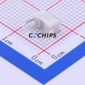 1TS002A-2600-4300 Tactile Switch Through hole,3.5x6mm Switch Single Pole Single Throw Rectangle Button 2.6N Through Hole - Product Image 2