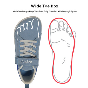 Chaussures pour enfants à bout large, forme naturelle du pied, zéro dénivelé, fermeture auto-agrippante, minimalistes, pour usage quotidien et décontracté, baskets pour enfants - Product Image 3