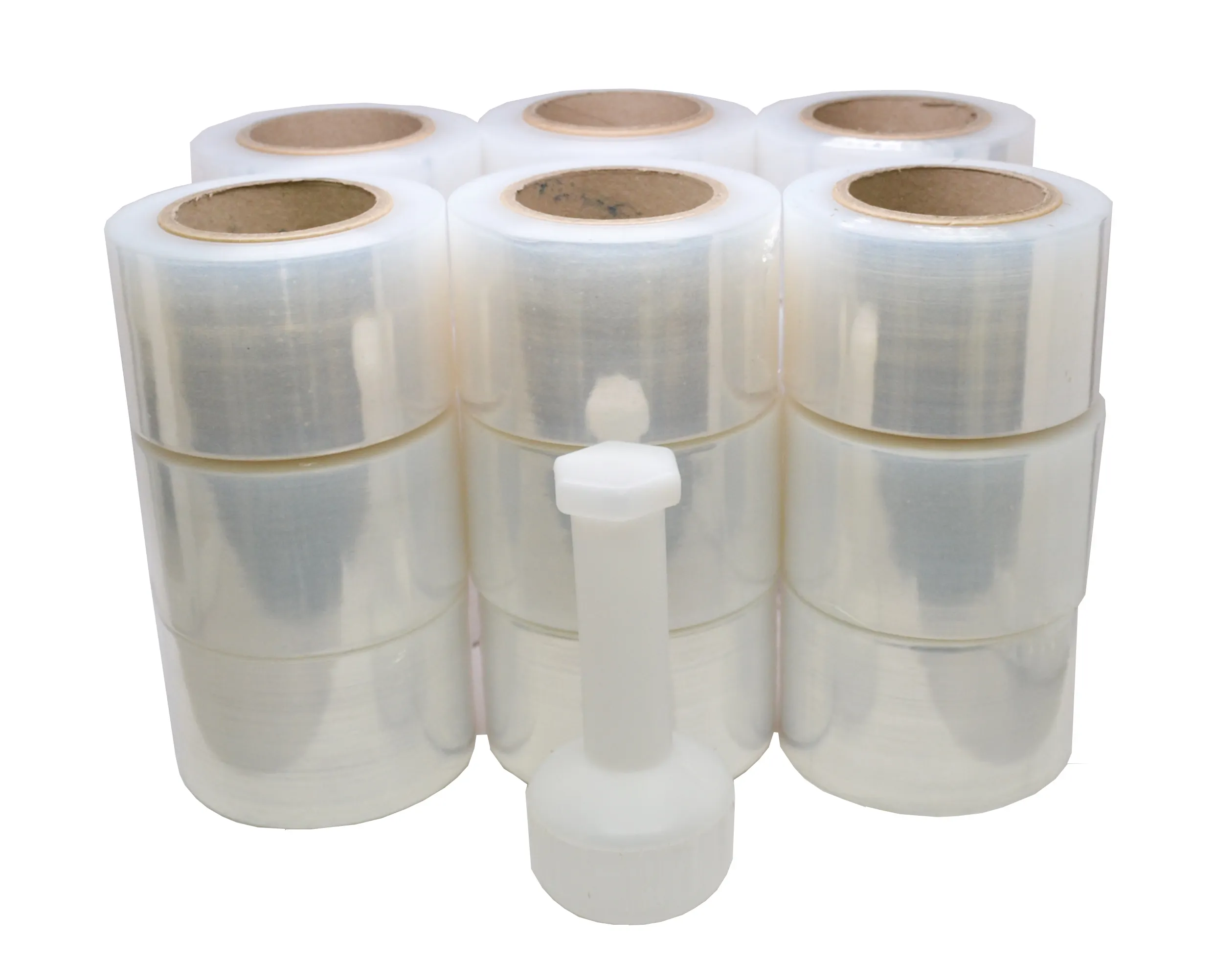 mesin pembuat plastik film stretch wrapping roll adhesive tape shrink wrap film virgin roll 10 cm