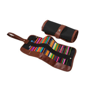 Étui à crayons en toile avec trous pour ranger les crayons, grande capacité, sac à crayons colorés pour l'école, cadeau pour étudiants, fournitures de dessin artistique - Product Image 1