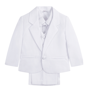 Ensemble blanc pour garçons, tenue de cérémonie pour enfants, costume de mariage, tenue de pageant, costume de porteur d'alliances, tenue de baptême, <span class=keywords><strong>blazer</strong></span> de gentleman, costume 3 pièces - Product Image 1