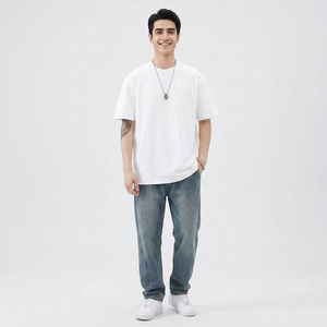Camisetas de Algodón 100% para Hombre, Camiseta de Verano de Manga Corta con Cuello Redondo, Camiseta Personalizada, Camisetas Lisas - Product Image 1