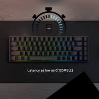 Clavier mécanique sans fil tri-mode à axe magnétique Alibaba Supplier Mars68PRO, 0 zone morte, RVB plug-in, jeu, clavier Socd 0,01 mm