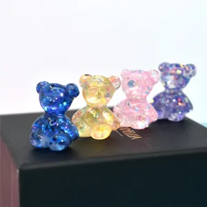 공장 최신 인기 상품 수지 다색 반짝임 Sequin 곰 사탕 색깔 귀여운 재미있은 모형