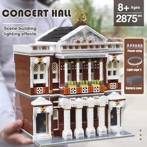 Mold King 16032 Concert Hall Toy 2021 bambini <span class=keywords><strong>Lepini</strong></span> Stree View Building Block Kid Toy Gift Education Assembly Brick - Product Image 4