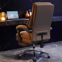 Chaise de jeu ergonomique Mobilier de bureau pour ordinateur Chaise de travail en cuir pour bureau à domicile Chaise de bureau de direction avec repose-pieds