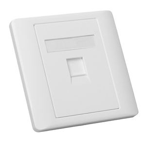 1 Port CAT5e <span class=keywords><strong>RJ45</strong></span> Façade Wallplate Mur LAN Keystones Jack Simple, <span class=keywords><strong>Double</strong></span>, 1 PORT Cat5e Façade - Product Image 1